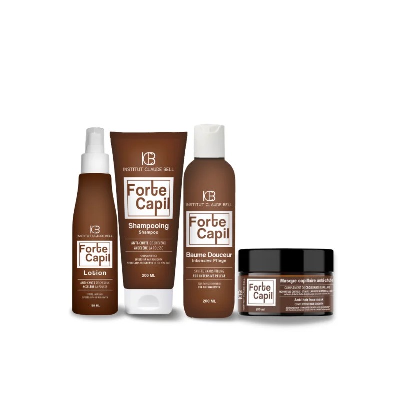FORTE CAPIL: șampon, loțiune, balsam și mască - tratament împotriva căderii părului