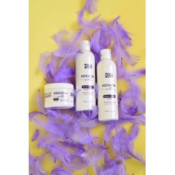 BLACK FRIDAY! KERATIN SILK set cu efect intens reparator: șampon, balsam și mască + CADOU!