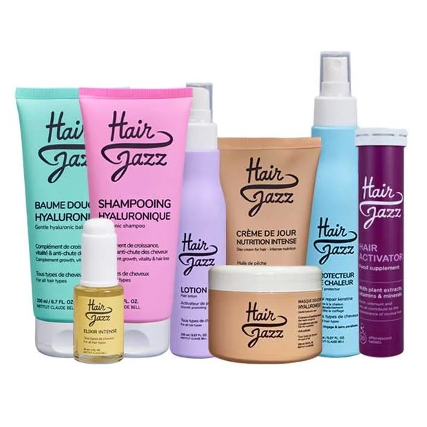 Setul complet Hair Jazz: șampon, loțiune, mască, vitaminele, serul, cremă, soluția de protecție termică și balsamul