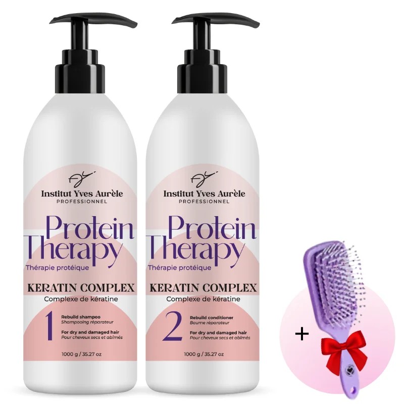 SET PROTEIN THERAPY: șampon și balsam (2 x 1000g) + CADOU!